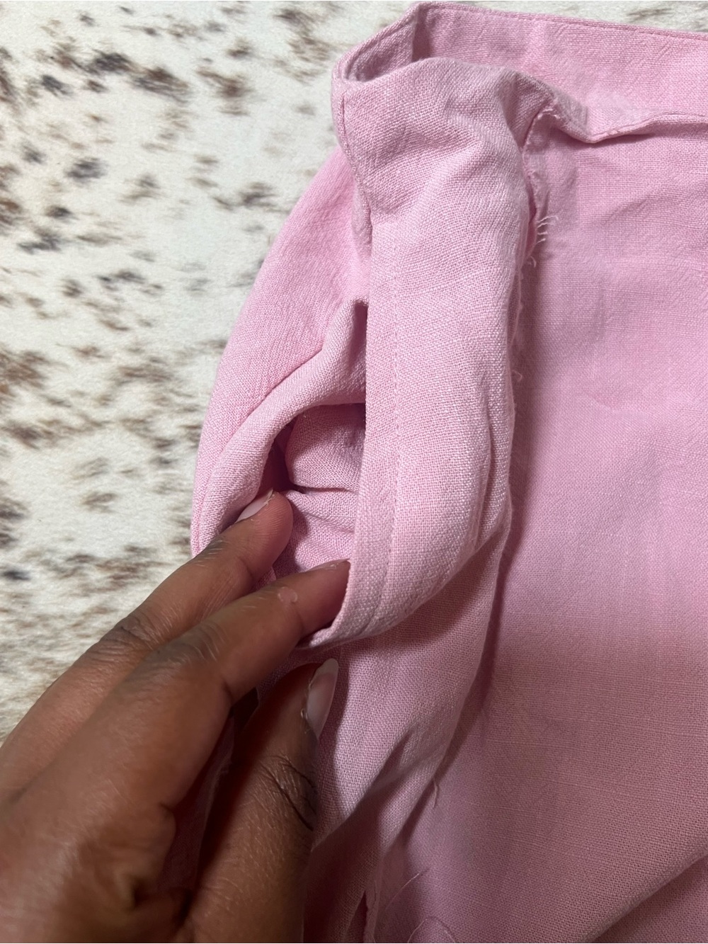 Women's Pink Long Flowing Grunge Skirt - Picture 5 of 6
